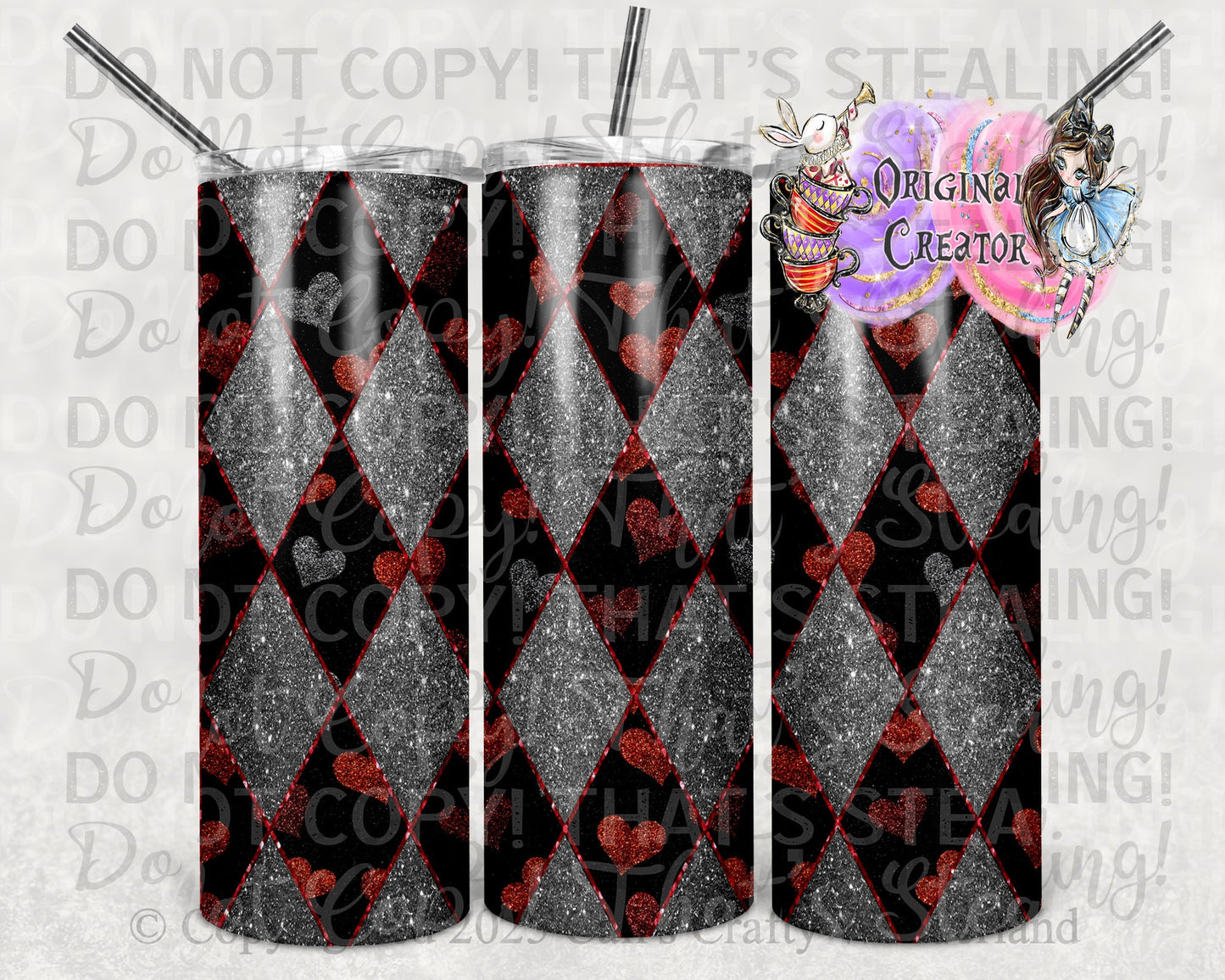 Valentine's Day Glitter Diamond Heart Tumbler - 20oz - Hershey's Creations