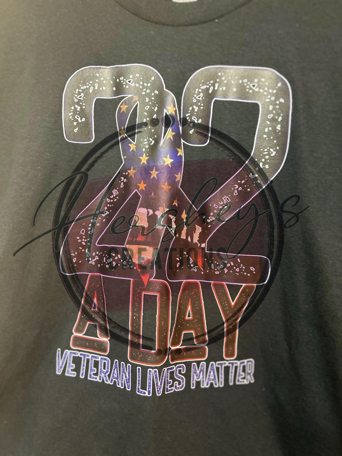 22 A Day Veteran Lives Matter Shirt - Hershey's Creations