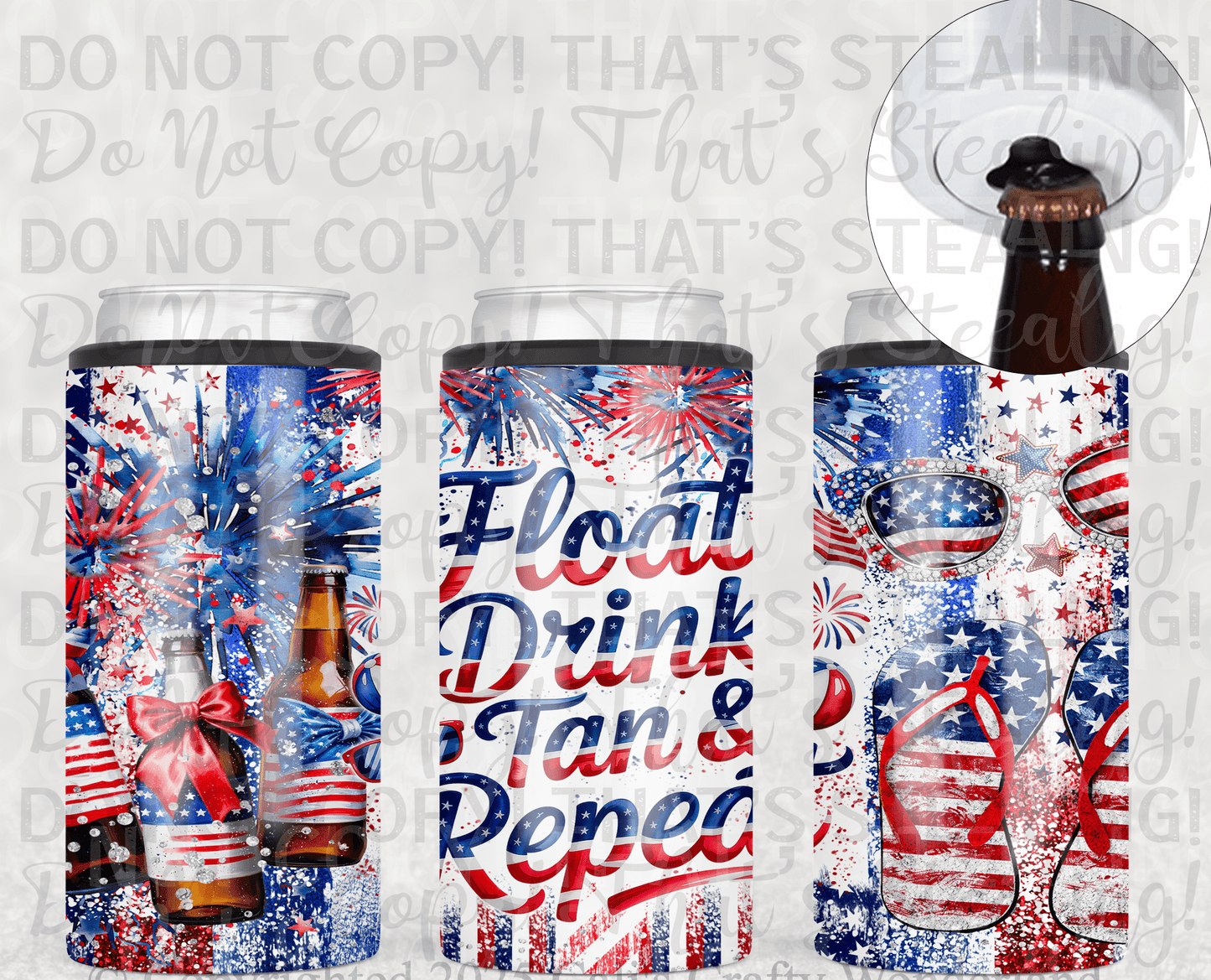 4 - in - 1 Steel Can Cooler - Insulated Koozie - Hershey's Creations
