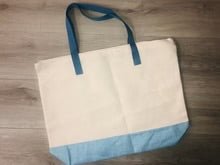 Canvas Tote Bag with Colored Trim - Hershey's Creations