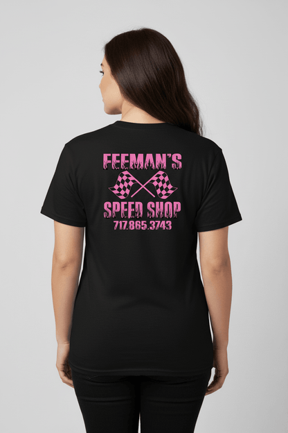 Feeman's Speed Shop Women's V - Neck Tee - Hershey's Creations