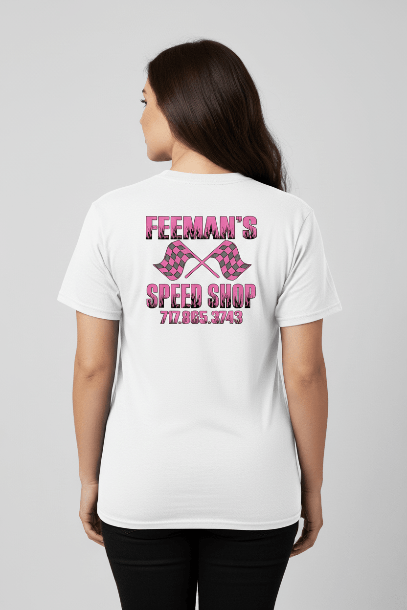 Feeman's Speed Shop Women's V - Neck Tee - Hershey's Creations