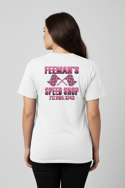 Feeman's Speed Shop Women's V - Neck Tee - Hershey's Creations