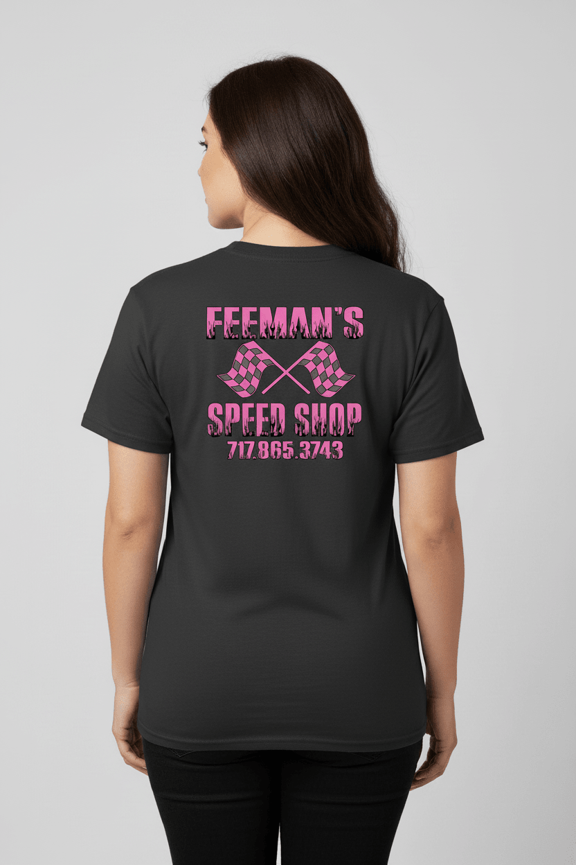 Feeman's Speed Shop Women's V - Neck Tee - Hershey's Creations