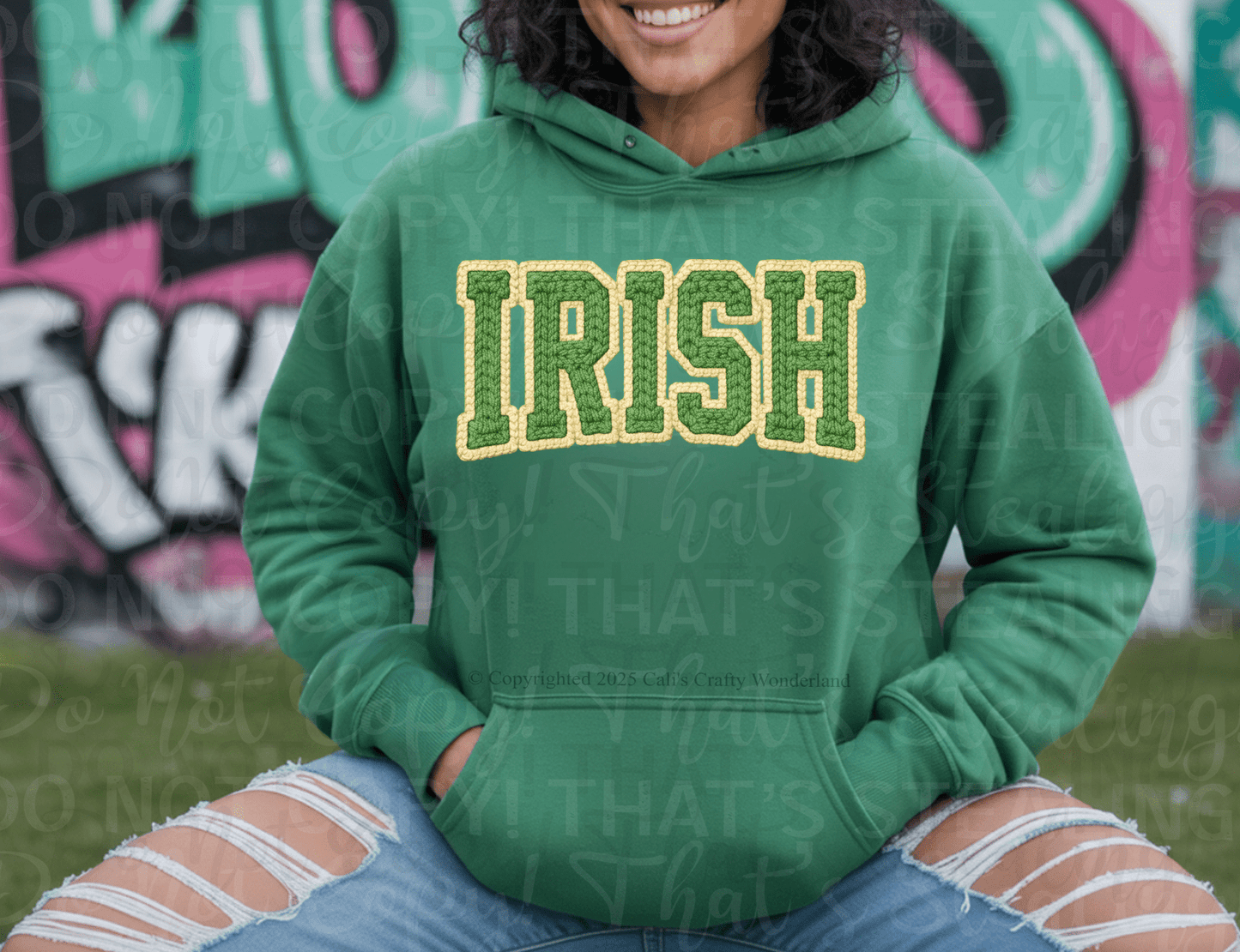 Irish Faux Yarn Sitch - Hoodie - Hershey's Creations