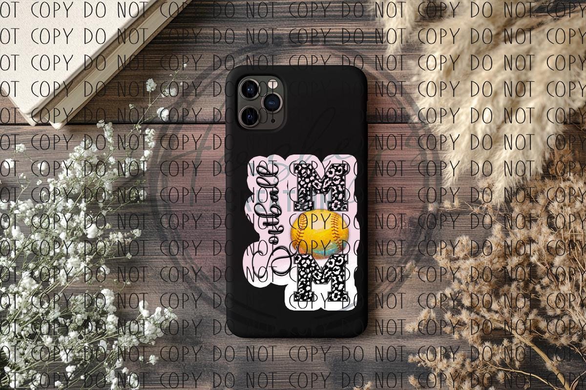 Leopard Softball Mom Sticker: Water Resistant Vinyl Decal - Hershey's Creations
