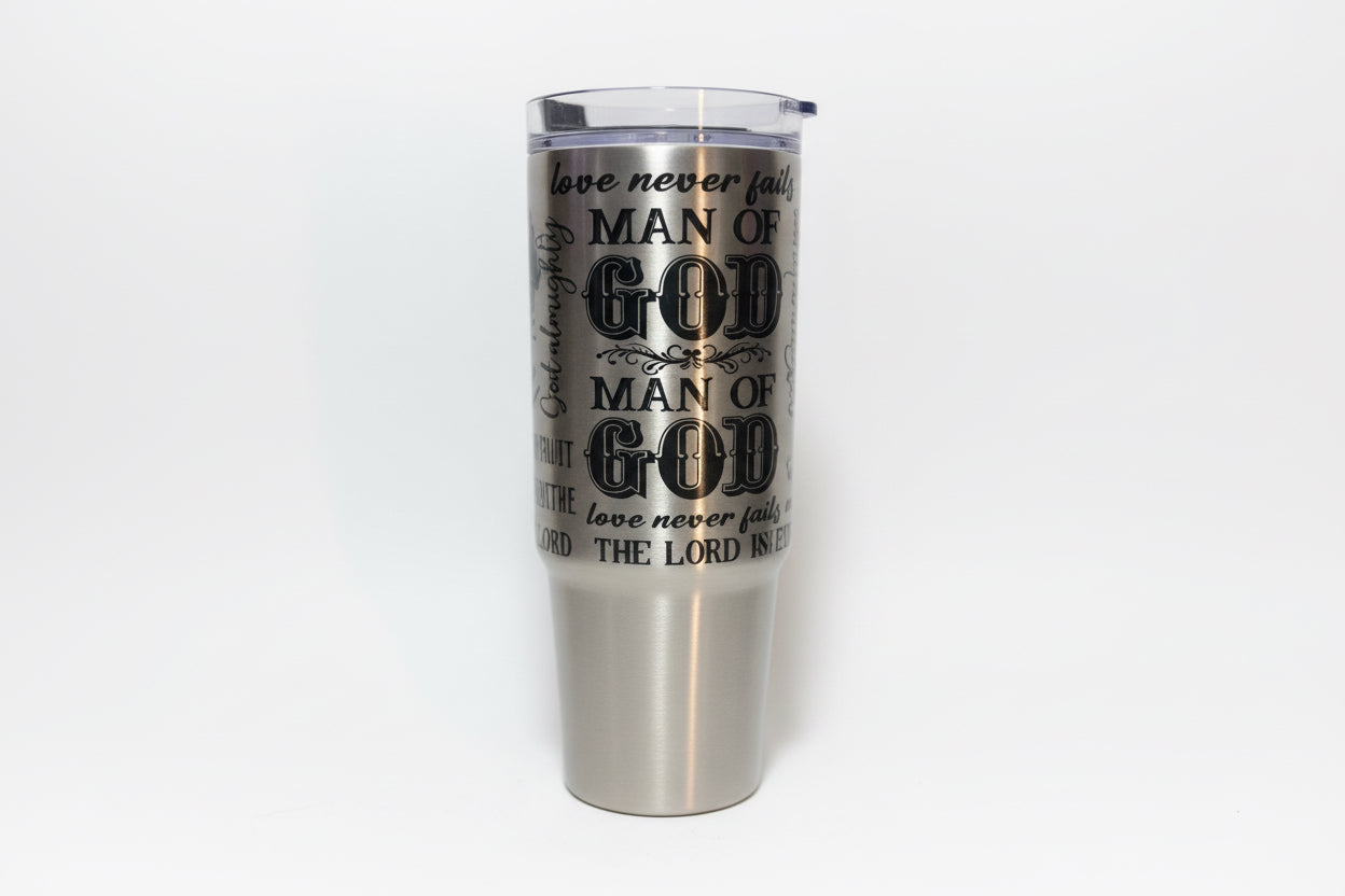 Man of God 30oz Grip Tumbler - Hershey's Creations