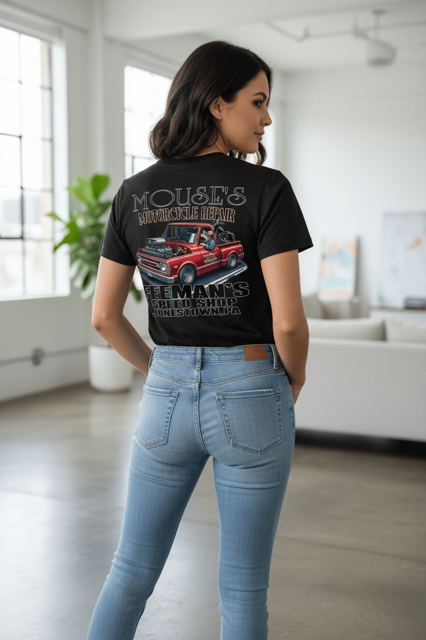 Mouse/Feeman's Women's V - Neck Tee - Hershey's Creations