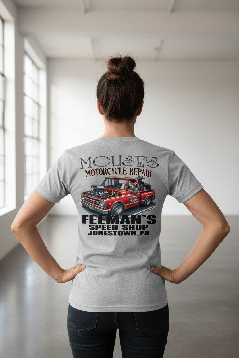 Mouse/Feeman's Women's V - Neck Tee - Hershey's Creations