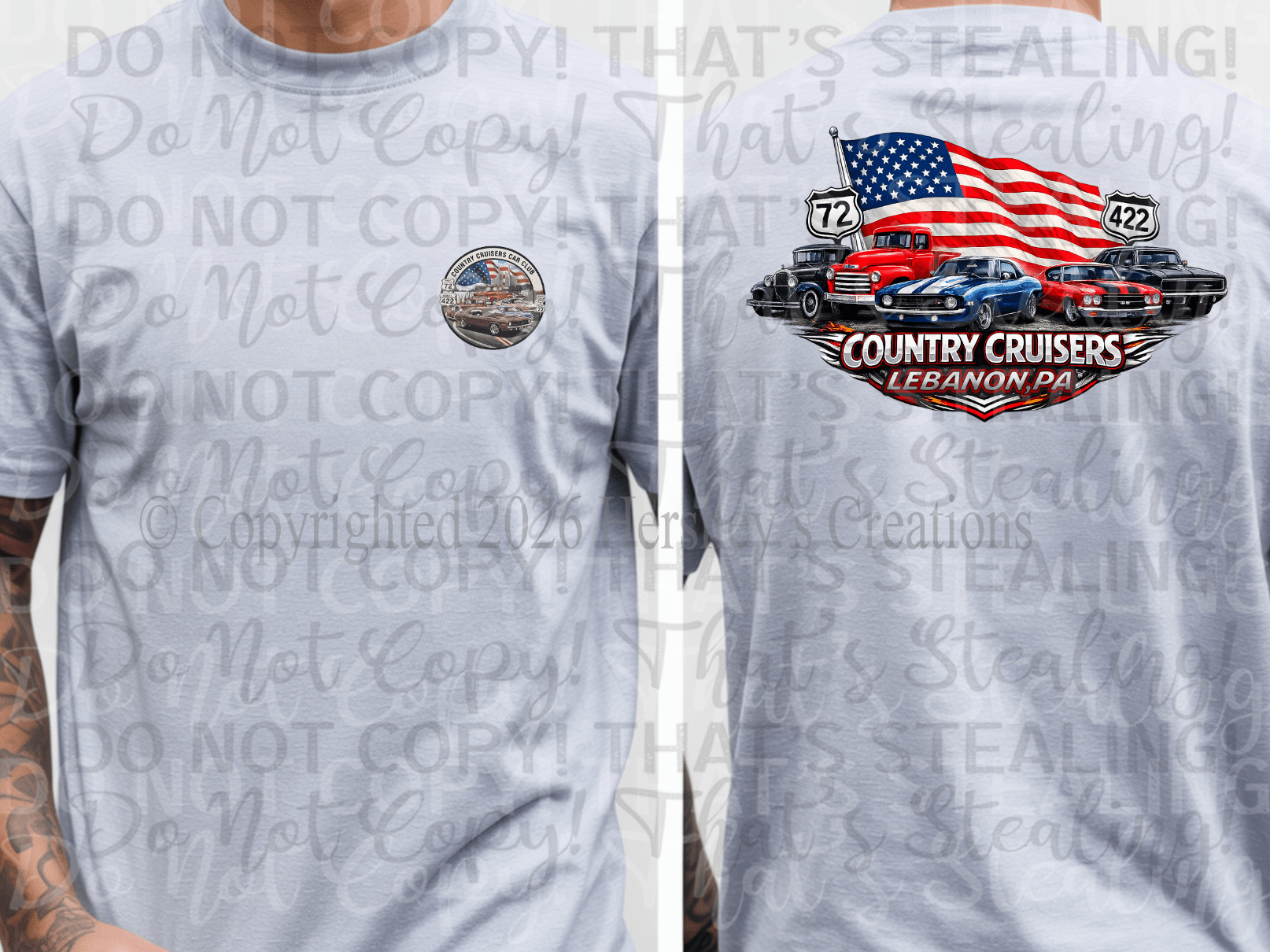 Patriotic Route 72 & 422 Country Cruisers - Hershey's Creations