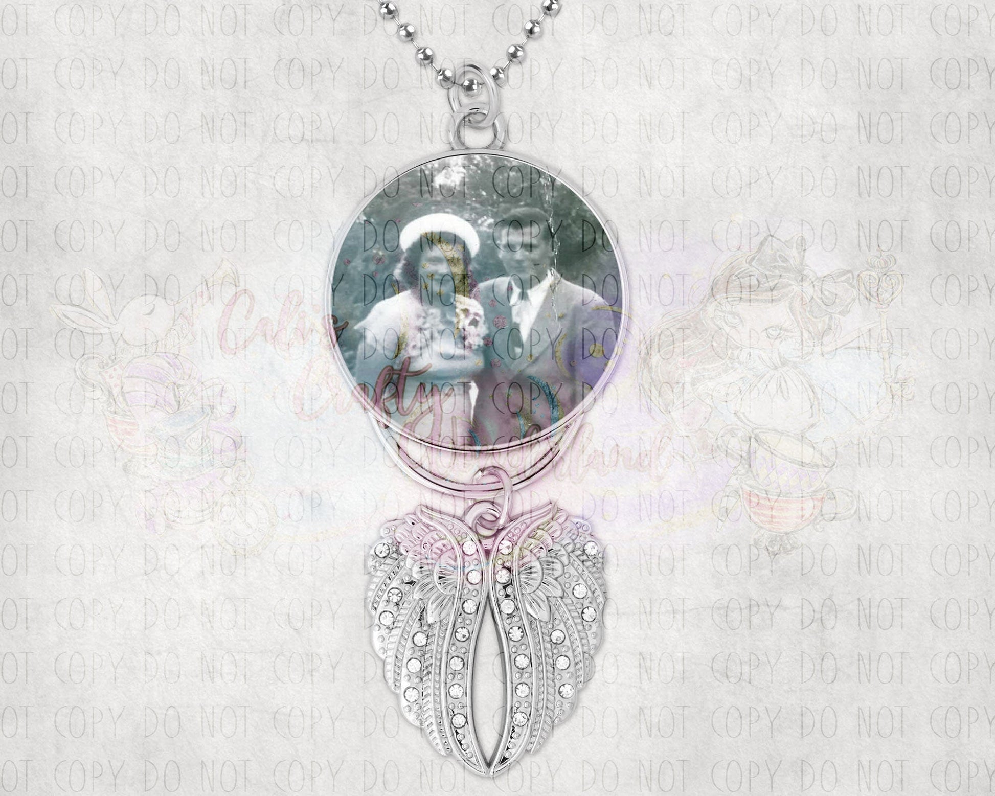 Personalized Angel Wing Car Charm - Hershey's Creations