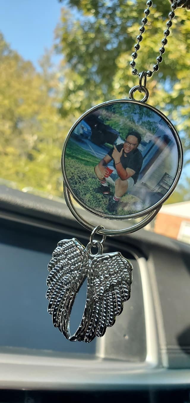 Personalized Angel Wing Car Charm - Hershey's Creations