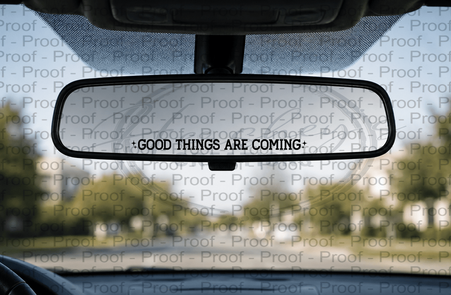 Rearview Mirror Decals - Hershey's Creations