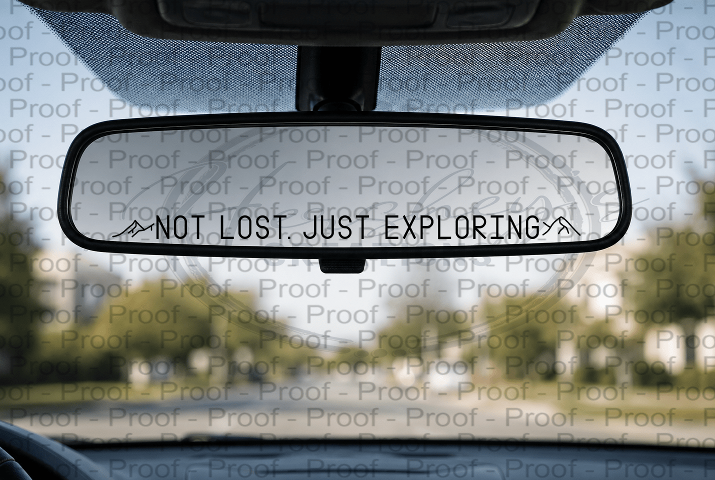 Rearview Mirror Decals - Hershey's Creations