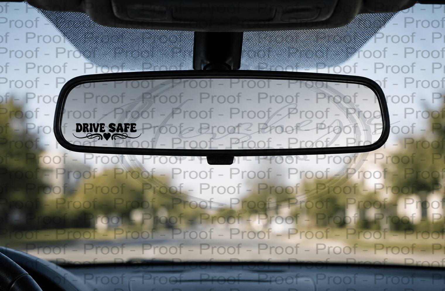 Rearview Mirror Decals - Hershey's Creations