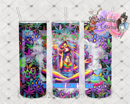 Retro Rainbow Stoner Tumbler: 20oz Skinny Cold Smoke Tumbler - Hershey's Creations