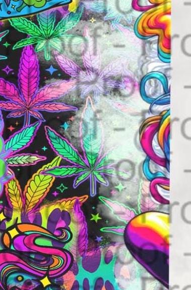 Retro Rainbow Stoner Tumbler: 20oz Skinny Cold Smoke Tumbler - Hershey's Creations