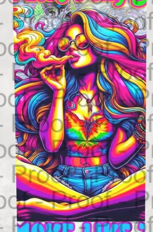 Retro Rainbow Stoner Tumbler: 20oz Skinny Cold Smoke Tumbler - Hershey's Creations