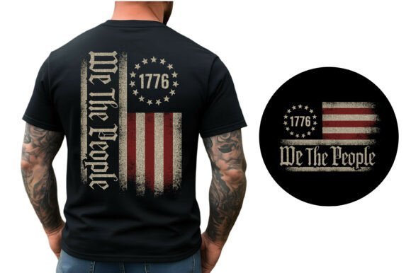 We The People 1776 | American Flag T-Shirt - Hershey's Creations