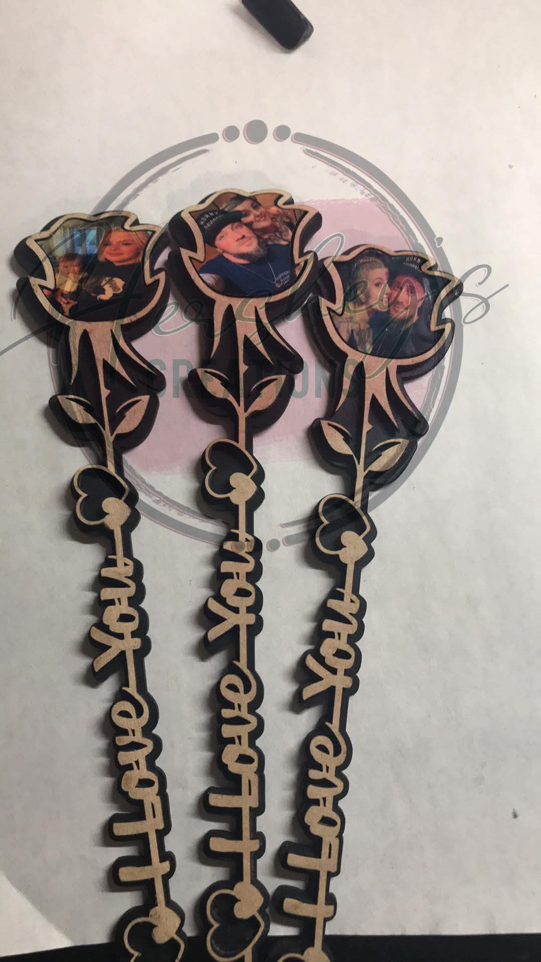 Wooden 'I Love You' Roses - Hershey's Creations
