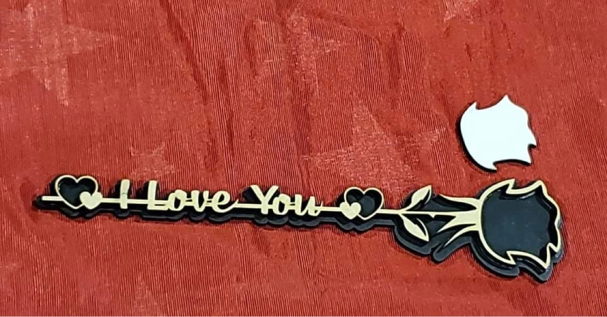 Wooden 'I Love You' Roses - Hershey's Creations