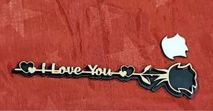 Wooden 'I Love You' Roses - Hershey's Creations
